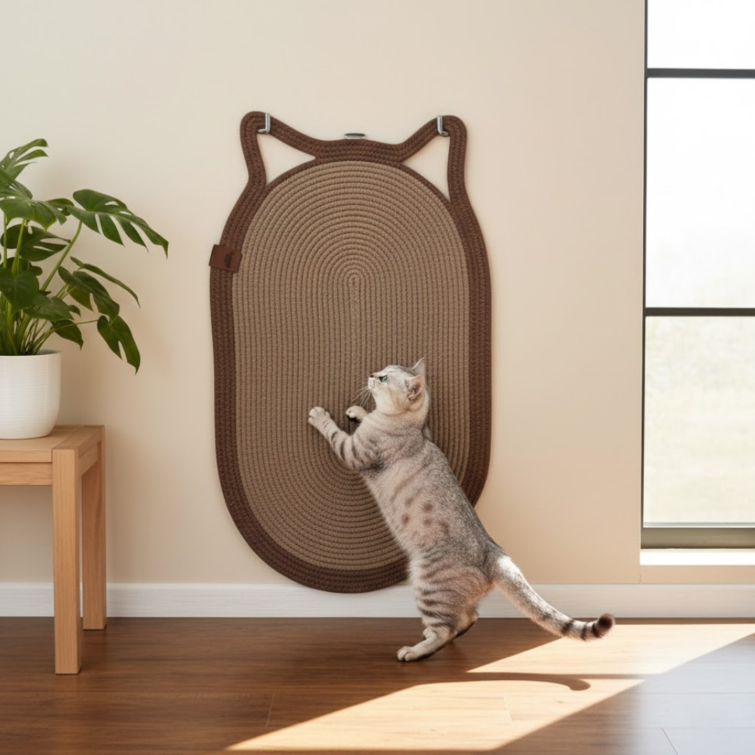 Dekoratif Kedi Kulaklı Tırmalama Paspası